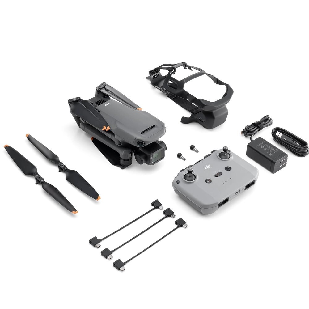 Комплектация DJI Mavic 3 Classic с пультом RC-N1: дрон, пропеллеры, крышка подвеса, зарядка и кабели